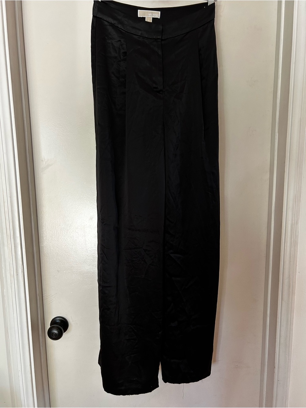 Michael Kors Black Satin Maxi Skirt